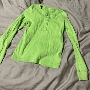 Bright Green Long Sleeve Kids Tee